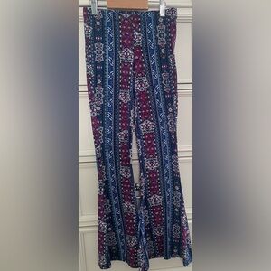 Cheryl Kids Creation-Sz L Multi Color Paisley Patterned Palazzo/Bell Bottom Pant